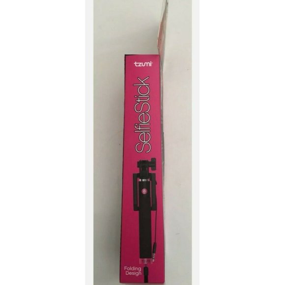 ❥3 for $15! WIRED SELFIE STICK, compact MONOPOD REMOTE SHUTTER SMARTPHONES new - Picture 2 of 6